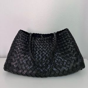 Dragon Diffusion Santa Croce woven-leather basket bag (Like New)